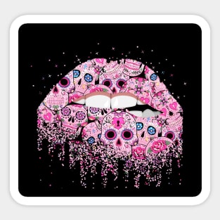 Sugar Skull Lips Women Sticker